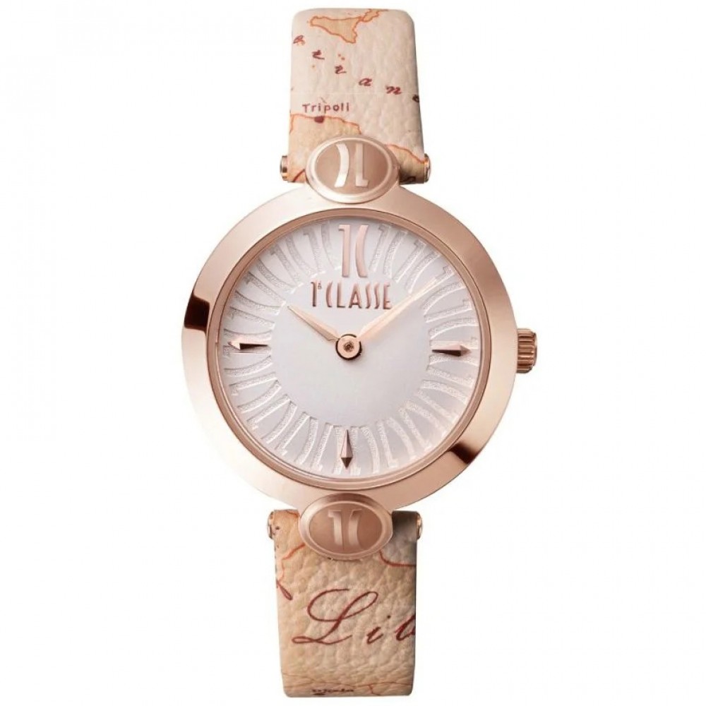 Alviero Martini 1a Classe Madeira Ρολόι Ροζ Χρυσό Δερμάτινο Λουρί 1687291