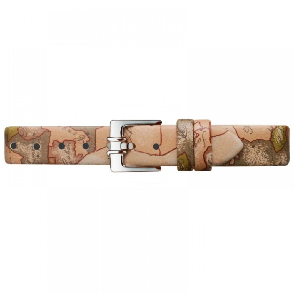 Alviero Martini 1a Classe Square Ρολόι Ασημί Καφέ Δερμάτινο Λουρί 1698549