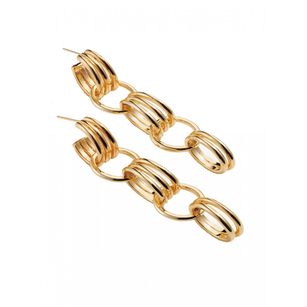 ALEYOLE HUNDRED GOLD EARRINGS SILVER 925 EG4443
