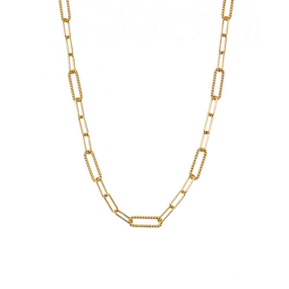 ALEYOLE Laforet Gold Επιχρυσωμένη Αλυσίδα Ασήμι 925 NG4338