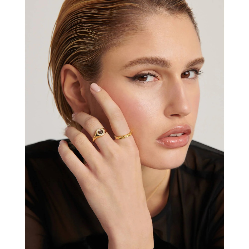 ALEYOLE SYNTHESIS GOLD Δαχτυλίδι Επιχρυσωμένο Ασήμι 925 RG4481-14