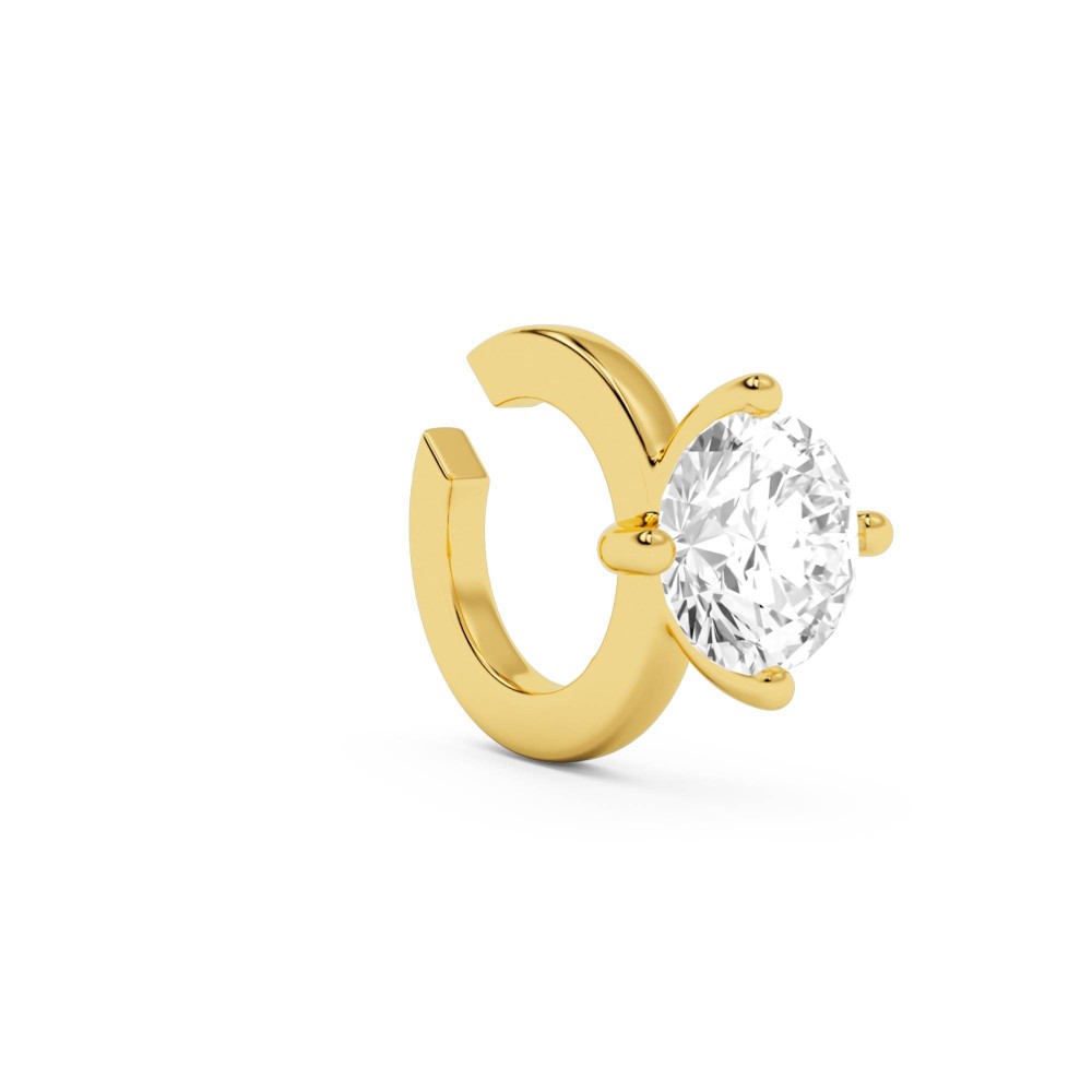 BILLION AVENUE SOLITAIRE CLASSIC EARCUFF GOLD
