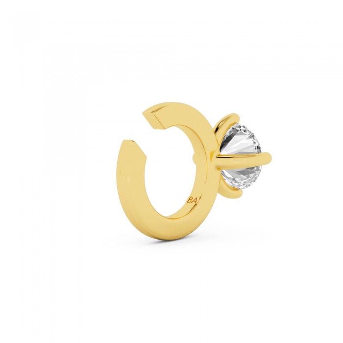 BILLION AVENUE SOLITAIRE CLASSIC EARCUFF GOLD