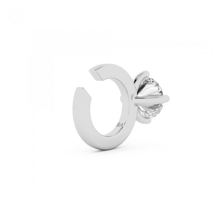 BILLION AVENUE SOLITAIRE CLASSIC EARCUFF SILVER