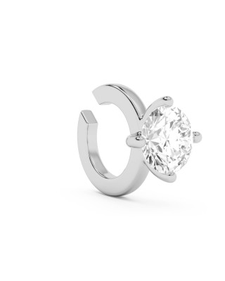 BILLION AVENUE SOLITAIRE CLASSIC EARCUFF SILVER