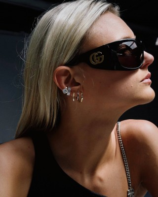 BILLION AVENUE SOLITAIRE CLASSIC EARCUFF SILVER