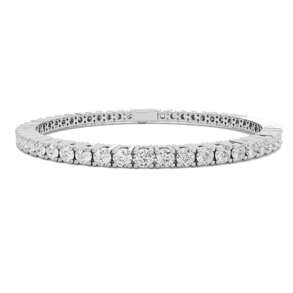BILLION AVENUE TENNIS DIAMOND BRACELET 3mm ΒΡΑΧΙΟΛΙ ΡΙΒΙΕΡΑ SILVER 16ΜΜ