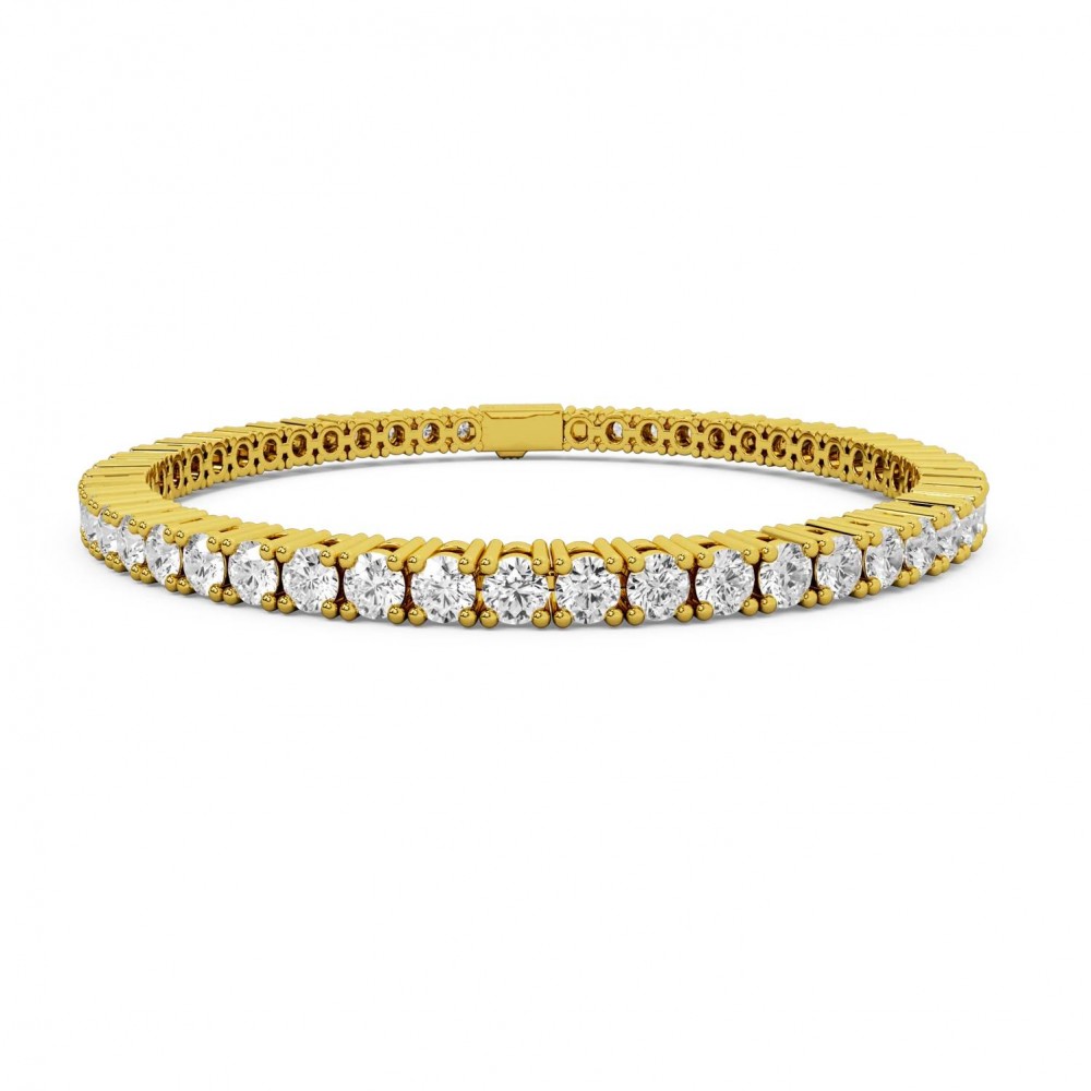 BILLION AVENUE TENNIS DIAMOND BRACELET 3mm ΒΡΑΧΙΟΛΙ ΡΙΒΙΕΡΑ GOLD 16ΜΜ