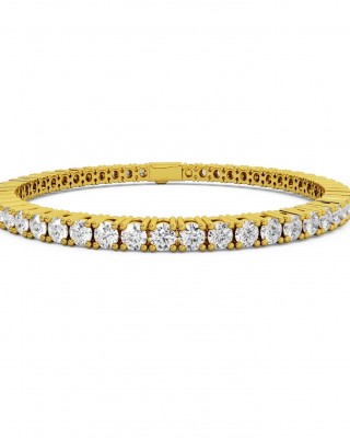 BILLION AVENUE TENNIS DIAMOND BRACELET 3mm ΒΡΑΧΙΟΛΙ ΡΙΒΙΕΡΑ GOLD 17ΜΜ
