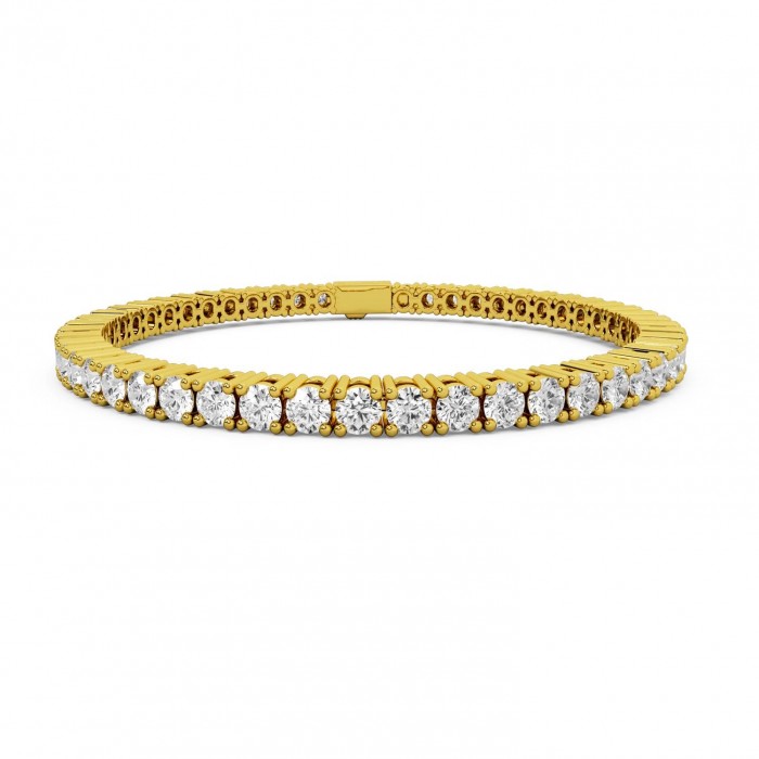 BILLION AVENUE TENNIS DIAMOND BRACELET 3mm ΒΡΑΧΙΟΛΙ ΡΙΒΙΕΡΑ GOLD 16ΜΜ