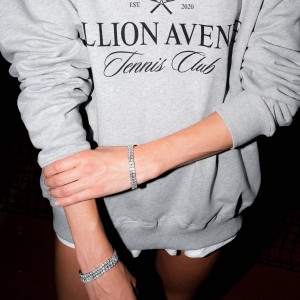 BILLION AVENUE TENNIS DIAMOND BRACELET 3mm ΒΡΑΧΙΟΛΙ ΡΙΒΙΕΡΑ SILVER 16ΜΜ