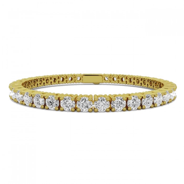 BILLION AVENUE TENNIS DIAMOND BRACELET 4mm ΒΡΑΧΙΟΛΙ ΡΙΒΙΕΡΑ GOLD 17ΜΜ