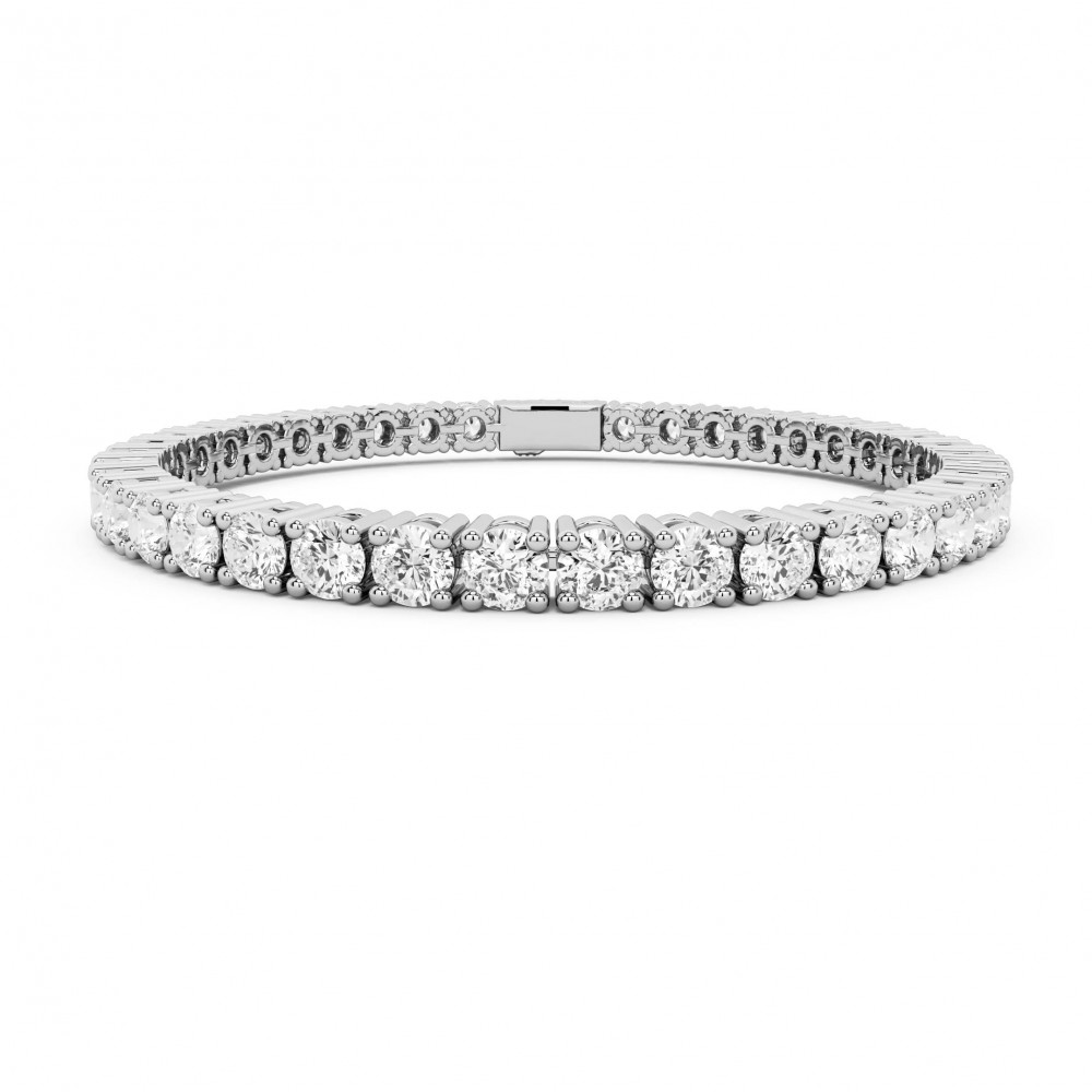 BILLION AVENUE TENNIS DIAMOND BRACELET 4mm ΒΡΑΧΙΟΛΙ ΡΙΒΙΕΡΑ SILVER 18ΜΜ