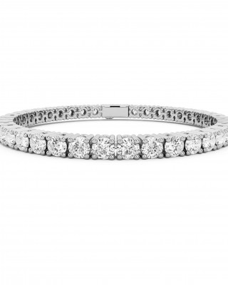 BILLION AVENUE TENNIS DIAMOND BRACELET 4mm ΒΡΑΧΙΟΛΙ ΡΙΒΙΕΡΑ SILVER 18ΜΜ