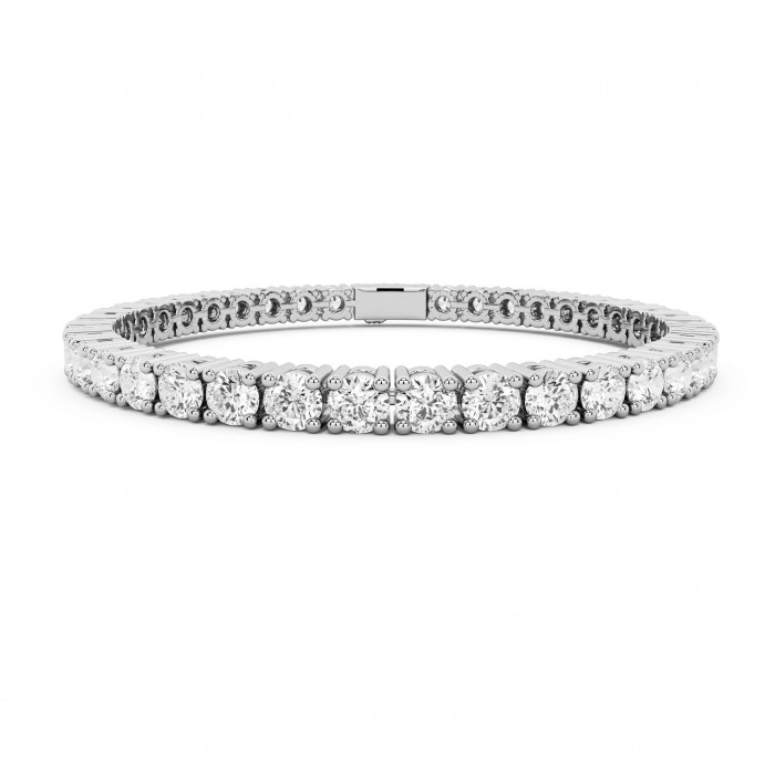 BILLION AVENUE TENNIS DIAMOND BRACELET 4mm ΒΡΑΧΙΟΛΙ ΡΙΒΙΕΡΑ SILVER 18ΜΜ