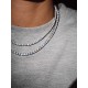 BILLION AVENUE TENNIS DIAMOND NECKLACE 3mm ΚΟΛΙΕ ΡΙΒΙΕΡΑ SILVER 45