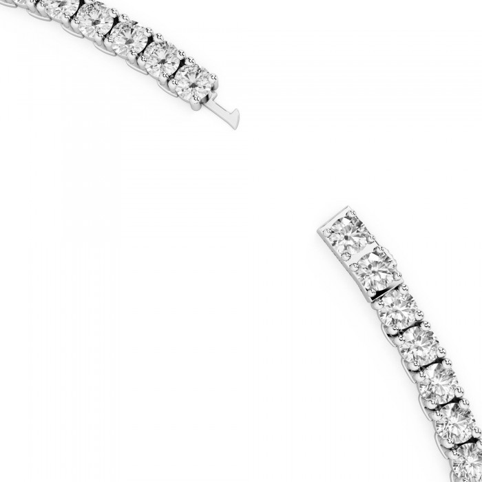 BILLION AVENUE TENNIS DIAMOND NECKLACE 3mm ΚΟΛΙΕ ΡΙΒΙΕΡΑ SILVER 45