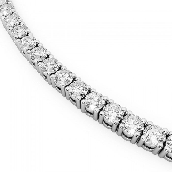 BILLION AVENUE TENNIS DIAMOND NECKLACE 3mm ΚΟΛΙΕ ΡΙΒΙΕΡΑ SILVER 45