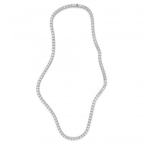BILLION AVENUE TENNIS DIAMOND NECKLACE 3mm ΚΟΛΙΕ ΡΙΒΙΕΡΑ SILVER 45