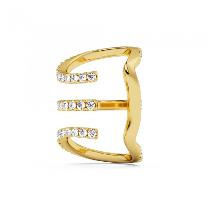 BILLION AVENUE TRIO IVY DIAMOND EARCUFF GOLD