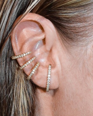 BILLION AVENUE TRIO IVY DIAMOND EARCUFF GOLD