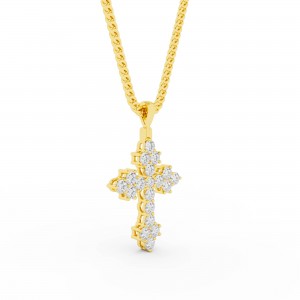 BILLION AVENUE AVA CROSS NECKLACE ΣΤΑΥΡΟΣ ΚΟΛΙΕ GOLD