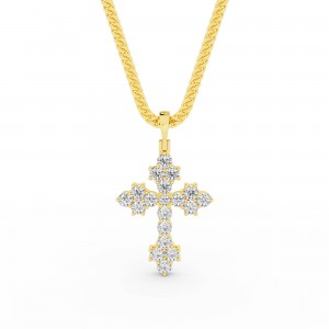 BILLION AVENUE AVA CROSS NECKLACE ΣΤΑΥΡΟΣ ΚΟΛΙΕ GOLD
