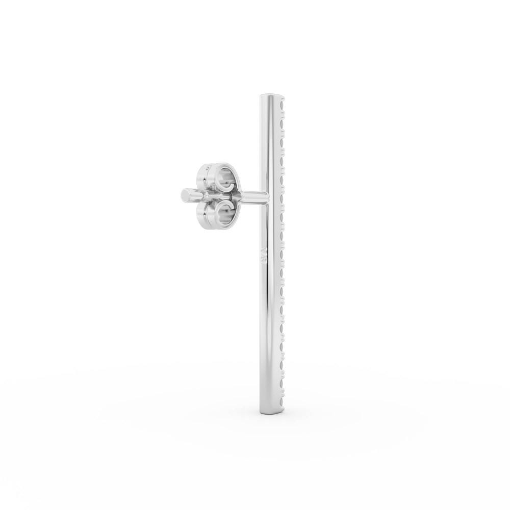 BILLION AVENUE BARI DIAMOND EARSTUD SILVER