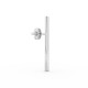 BILLION AVENUE BARI DIAMOND EARSTUD SILVER