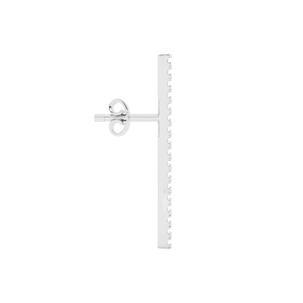BILLION AVENUE BARI DIAMOND EARSTUD SILVER