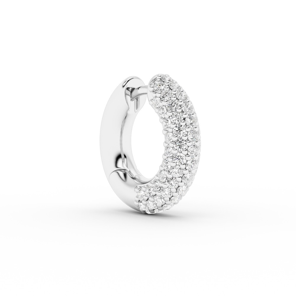 BILLION AVENUE CHUNKY KOS DIAMOND EARRING SILVER BILLION AVENUE CHUNKY KOS DIAMOND EARRING SILVER