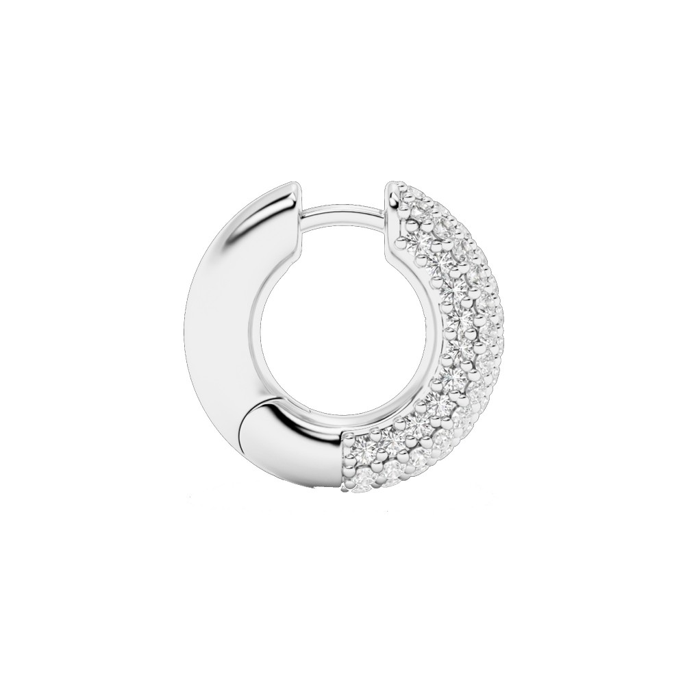 BILLION AVENUE CHUNKY KOS DIAMOND EARRING SILVER BILLION AVENUE CHUNKY KOS DIAMOND EARRING SILVER