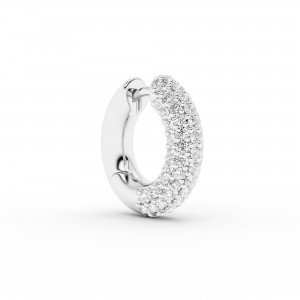 BILLION AVENUE CHUNKY KOS DIAMOND EARRING SILVER