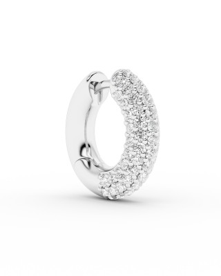 BILLION AVENUE CHUNKY KOS DIAMOND EARRING SILVER