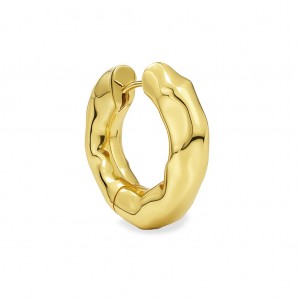 BILLION AVENUE CHUNKY KOS MOLTEN EARRING GOLD