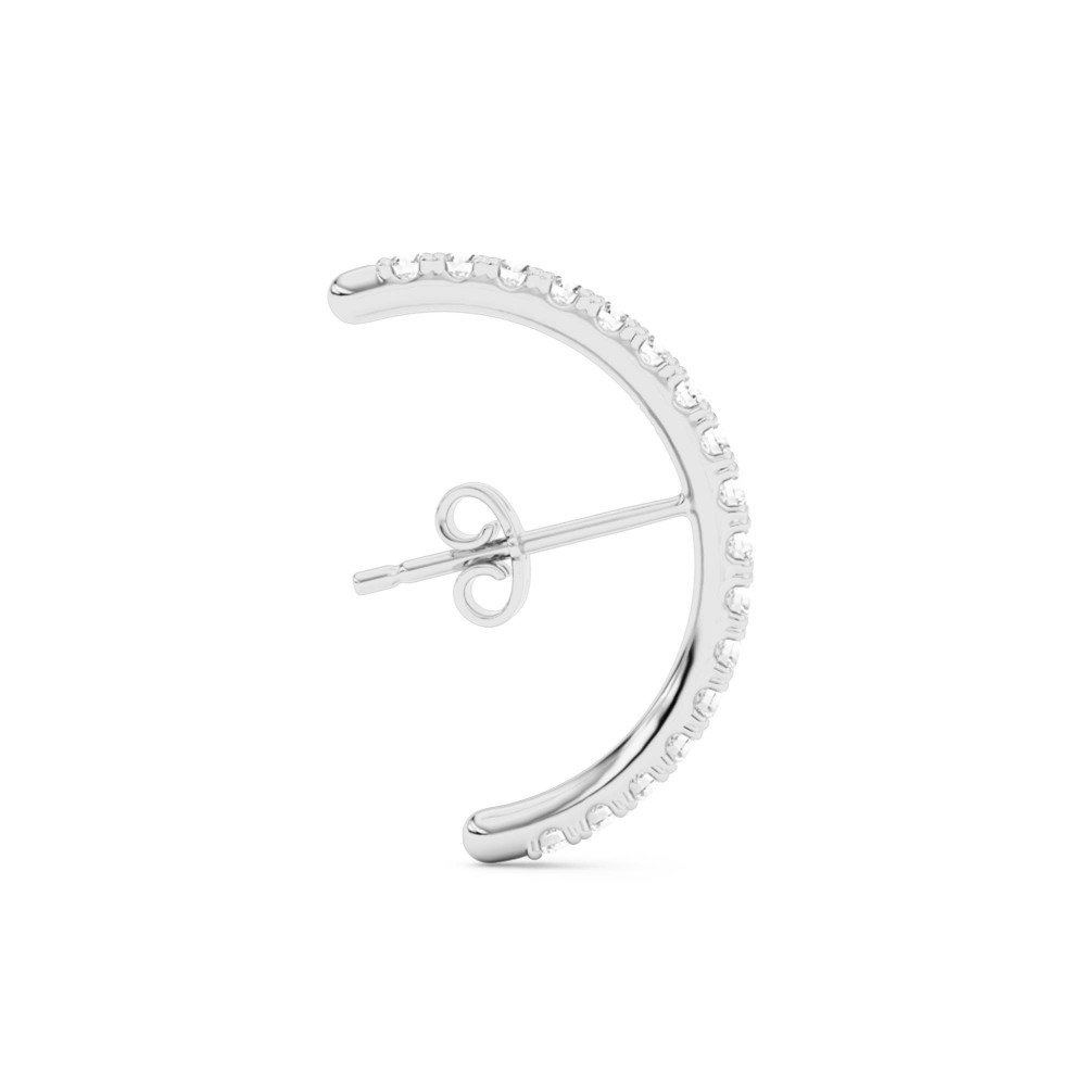 BILLION AVENUE DIAMOND HUG EARSTUD SILVER BILLION AVENUE DIAMOND HUG EARSTUD SILVER