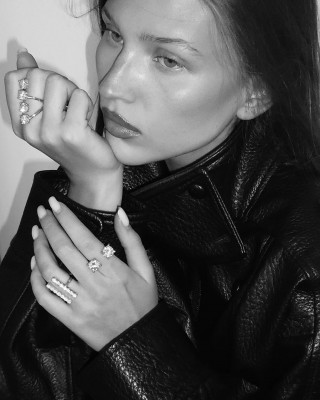 BILLION AVENUE DOUBLE DIAMOND RING SILVER ΔΑΧΤΥΛΙΔΙ