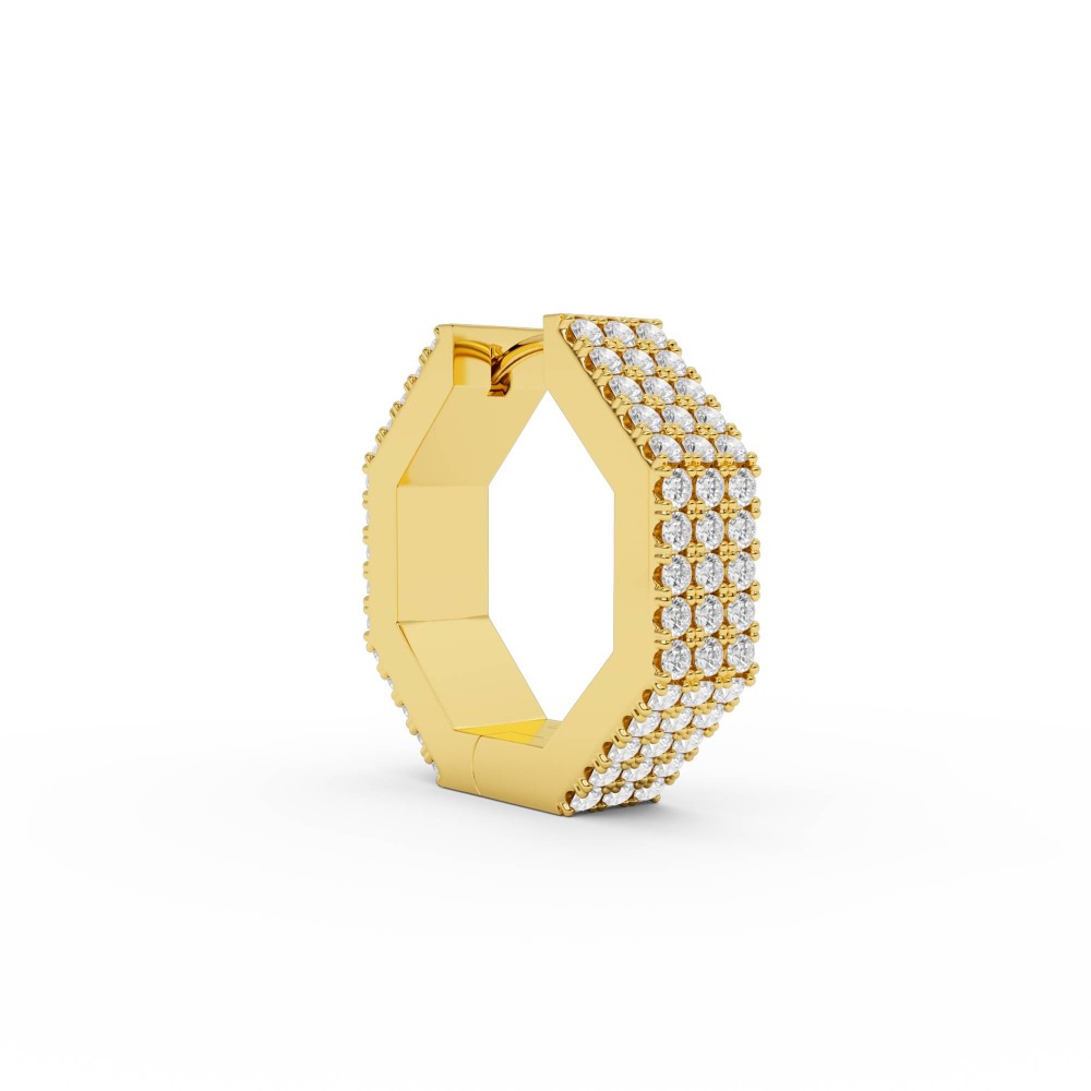 BILLION AVENUE EDGE LARGE DIAMOND EARRING GOLD BILLION AVENUE EDGE LARGE DIAMOND EARRING GOLD