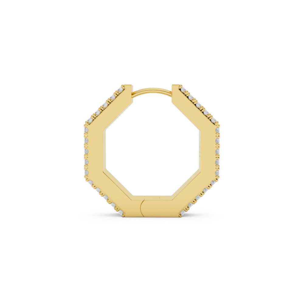 BILLION AVENUE EDGE LARGE DIAMOND EARRING GOLD BILLION AVENUE EDGE LARGE DIAMOND EARRING GOLD