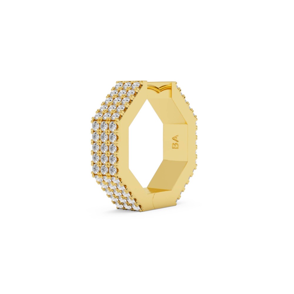 BILLION AVENUE EDGE LARGE DIAMOND EARRING GOLD BILLION AVENUE EDGE LARGE DIAMOND EARRING GOLD