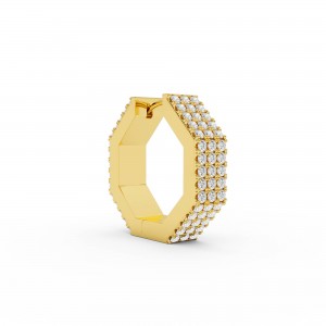 BILLION AVENUE EDGE LARGE DIAMOND EARRING GOLD