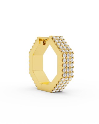 BILLION AVENUE EDGE LARGE DIAMOND EARRING GOLD