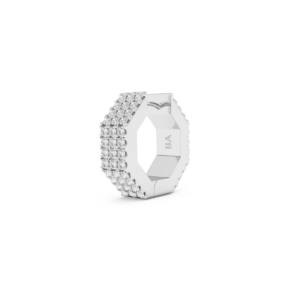 BILLION AVENUE EDGE SMALL DIAMOND EARRING SILVER BILLION AVENUE EDGE SMALL DIAMOND EARRING SILVER