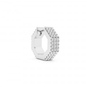 BILLION AVENUE EDGE SMALL DIAMOND EARRING SILVER