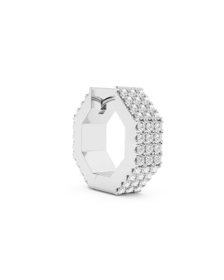 BILLION AVENUE EDGE SMALL DIAMOND EARRING SILVER