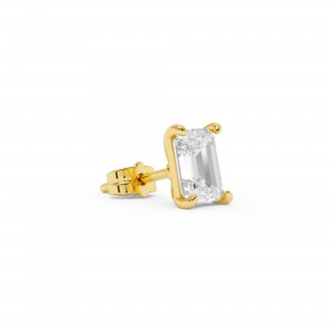 BILLION AVENUE EMERALD DIAMOND EARSTUD GOLD