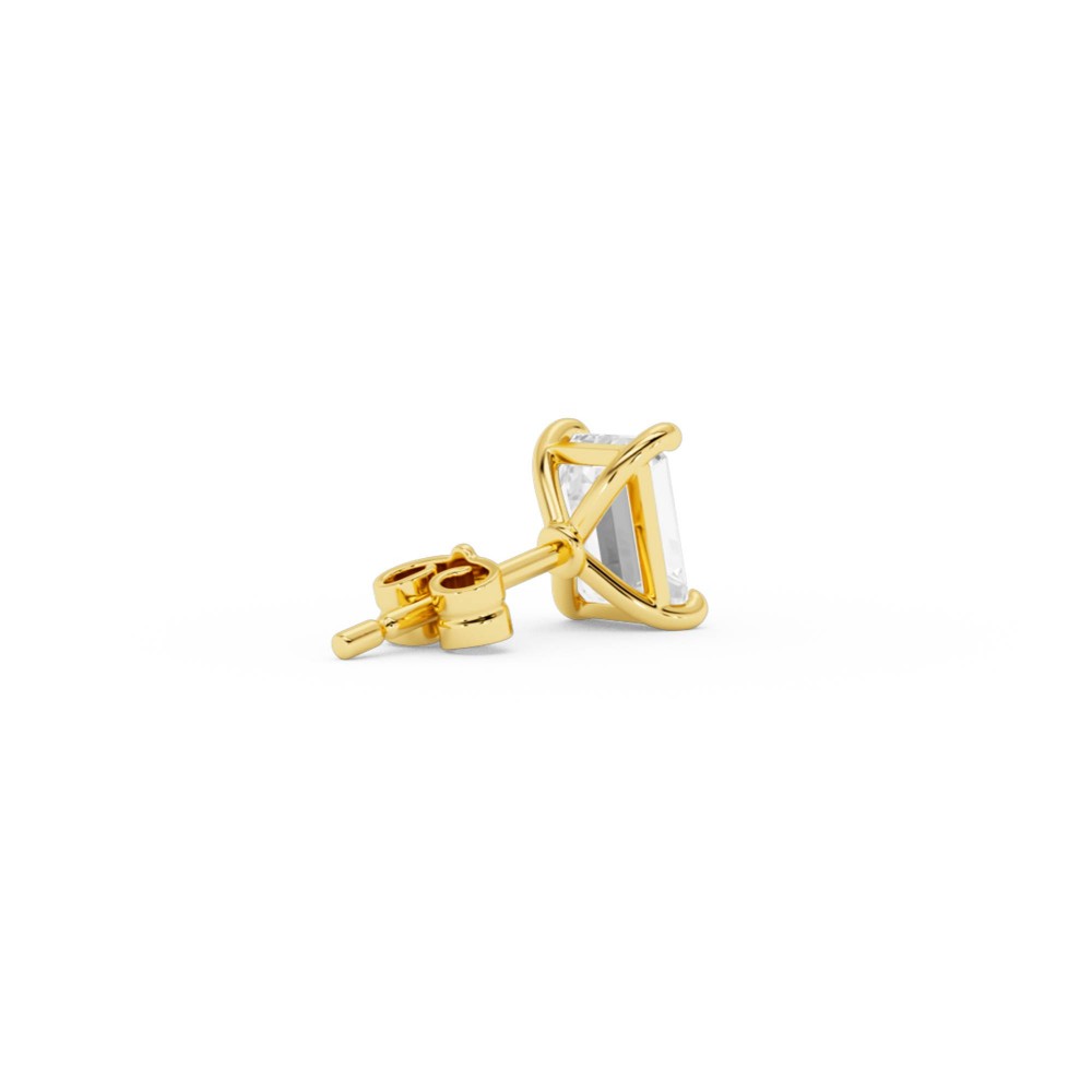 BILLION AVENUE EMERALD DIAMOND EARSTUD GOLD