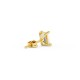 BILLION AVENUE EMERALD DIAMOND EARSTUD GOLD