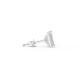 BILLION AVENUE EMERALD DIAMOND EARSTUD SILVER