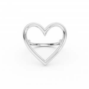 BILLION AVENUE HEART RING SILVER ΔΑΧΤΥΛΙΔΙ